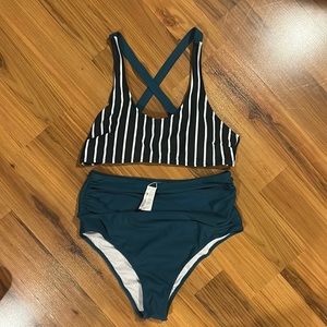 High waited two piece swimsuit